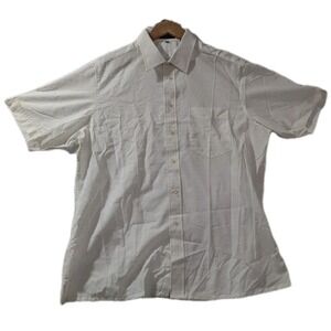 Vintage 80s‎ Givenchy for Chesa Sheer Dot Button Shirt Made in Singapore Size XL